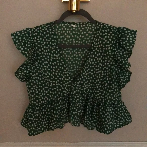 Green crop top - Picture 3 of 3